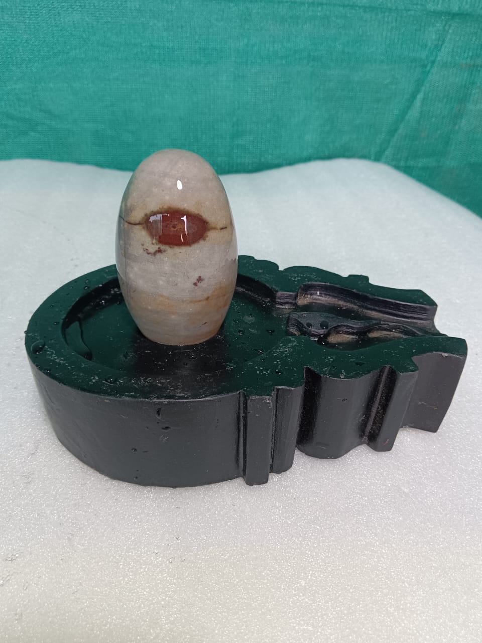 4 inch naramdeshwar shivling with flate base