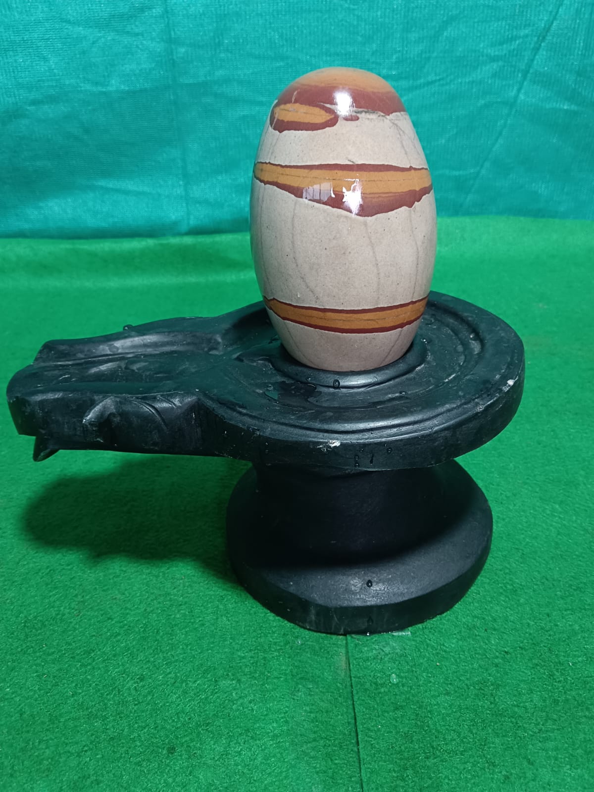 5 inch naramdeshwar shivling with damaru base