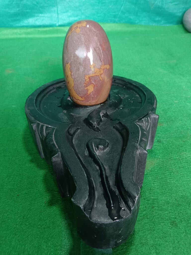 8 inch naramdeshwar shivling with damaru base