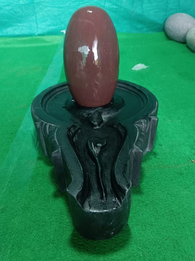 9 inch naramdeshwar shivling with damaru base